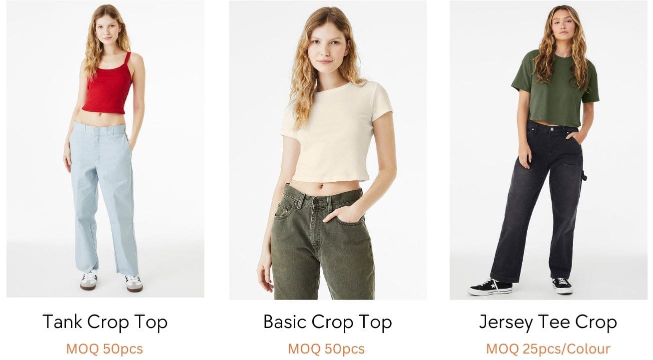 Crop Tops section Images
